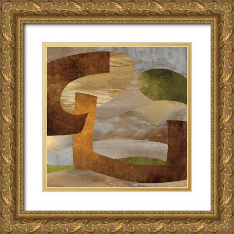 Conjunction II Gold Ornate Wood Framed Art Print with Double Matting by Baker, Kevin