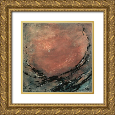 Desert Moon Gold Ornate Wood Framed Art Print with Double Matting by Abbott, Kimberly