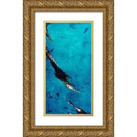 Landslide Gold Ornate Wood Framed Art Print with Double Matting by Abbott, Kimberly
