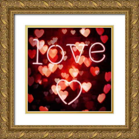Love Gold Ornate Wood Framed Art Print with Double Matting by Carrigan, Kate