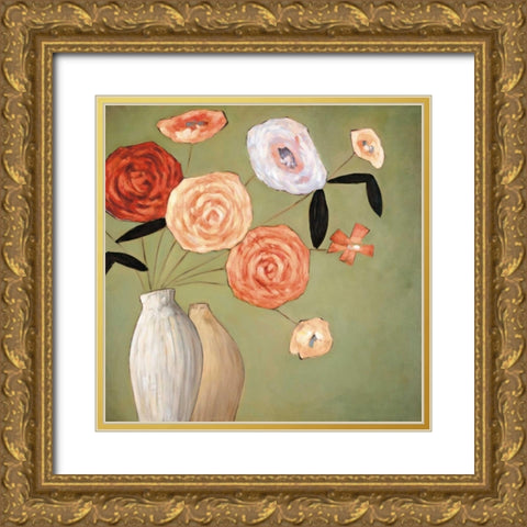 Flourish I Gold Ornate Wood Framed Art Print with Double Matting by Olsen, Katy