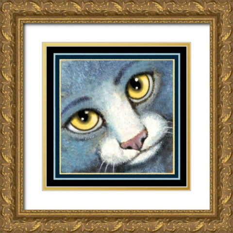 Blue Ribbon Baby (Detail) Gold Ornate Wood Framed Art Print with Double Matting by Seeley, Laura