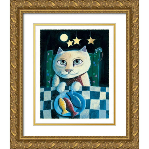 Fresh Catch Gold Ornate Wood Framed Art Print with Double Matting by Seeley, Laura
