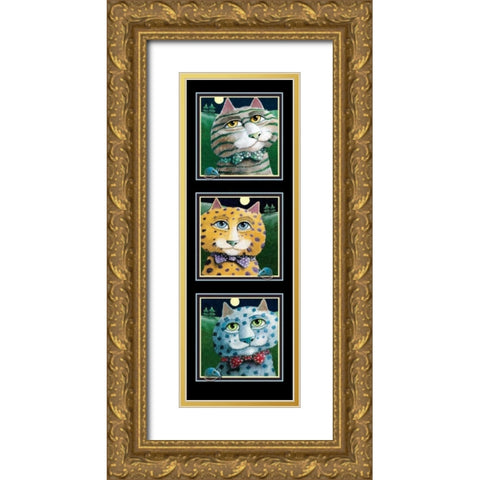 On Safari-Trio II Gold Ornate Wood Framed Art Print with Double Matting by Seeley, Laura