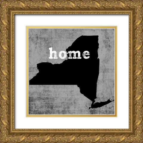 New York Gold Ornate Wood Framed Art Print with Double Matting by Wilson, Luke