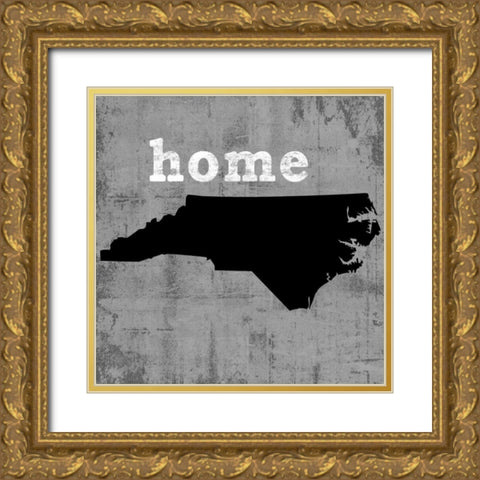 North Carolina Gold Ornate Wood Framed Art Print with Double Matting by Wilson, Luke