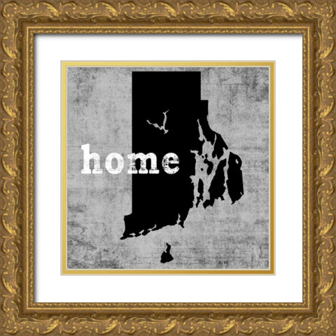 Rhode Island Gold Ornate Wood Framed Art Print with Double Matting by Wilson, Luke