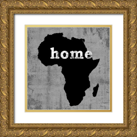Africa Gold Ornate Wood Framed Art Print with Double Matting by Wilson, Luke