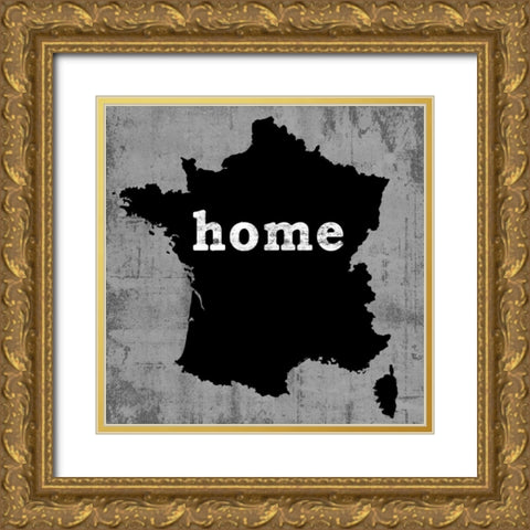 France Gold Ornate Wood Framed Art Print with Double Matting by Wilson, Luke