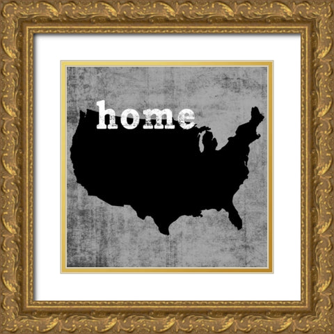 USA Gold Ornate Wood Framed Art Print with Double Matting by Wilson, Luke