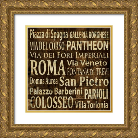 Roma Gold Ornate Wood Framed Art Print with Double Matting by Wilson, Luke
