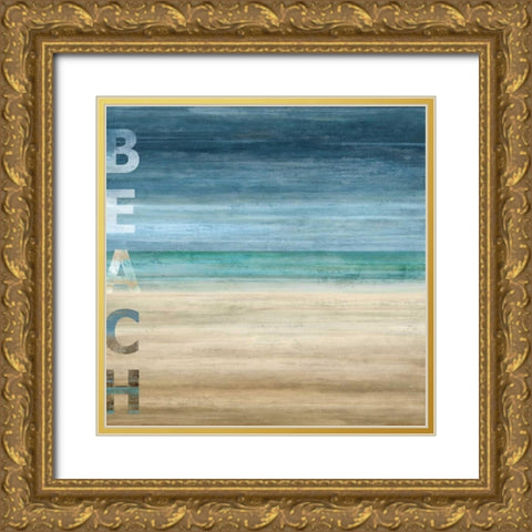 Beach Gold Ornate Wood Framed Art Print with Double Matting by Wilson, Luke