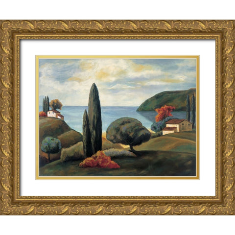 Bay View II Gold Ornate Wood Framed Art Print with Double Matting by Cooper, Michael