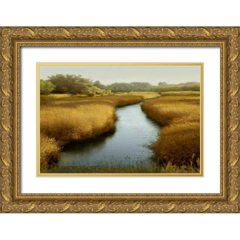 Morning Calm II Gold Ornate Wood Framed Art Print with Double Matting by Clark, Madeline