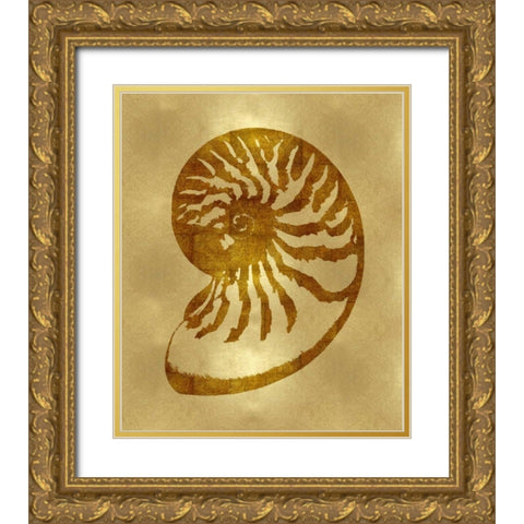 Sea Life - Gold III Gold Ornate Wood Framed Art Print with Double Matting by Miller, Melonie