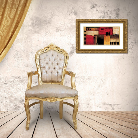 On the Horizon Gold Ornate Wood Framed Art Print with Double Matting by Hansen, Max