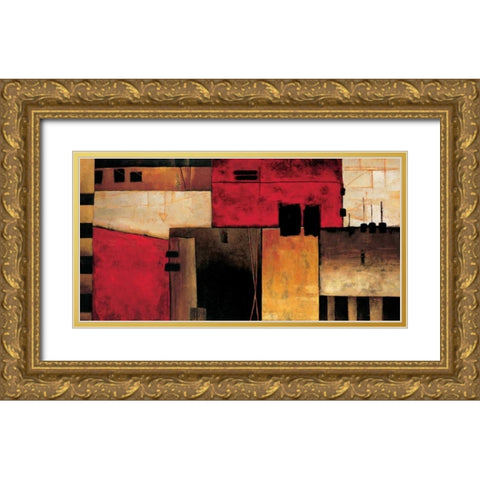 On the Horizon Gold Ornate Wood Framed Art Print with Double Matting by Hansen, Max