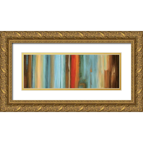 Flow I Gold Ornate Wood Framed Art Print with Double Matting by Hansen, Max