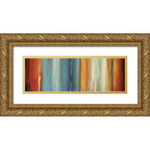 Flow II Gold Ornate Wood Framed Art Print with Double Matting by Hansen, Max