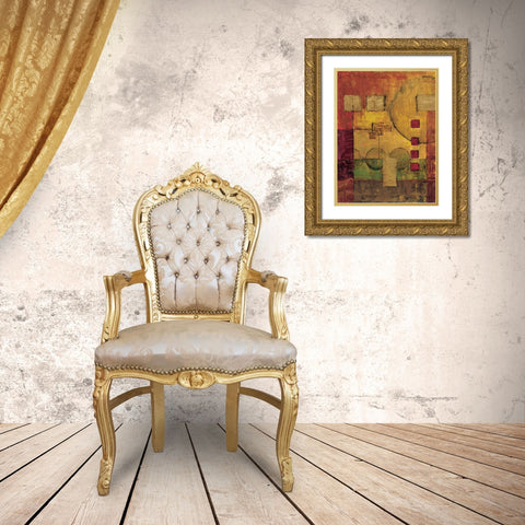 Journey I Gold Ornate Wood Framed Art Print with Double Matting by Klung, Mike