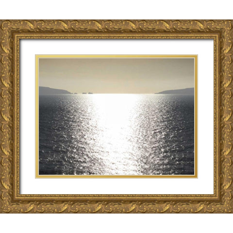 Sunlight Reflection Gold Ornate Wood Framed Art Print with Double Matting by Olsen, Maggie