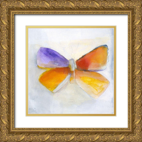 Butterfly IV Gold Ornate Wood Framed Art Print with Double Matting by Oppenheimer, Michelle