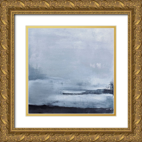 Denim Horizon I Gold Ornate Wood Framed Art Print with Double Matting by Oppenheimer, Michelle