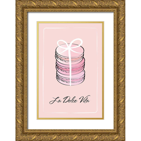 La Dolce Vita Gold Ornate Wood Framed Art Print with Double Matting by Pavlova, Martina