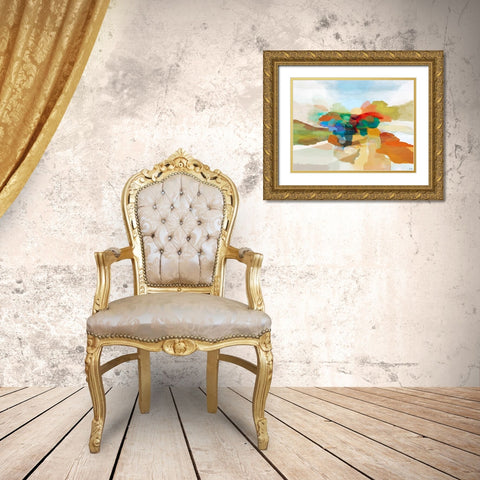 Fracture I Gold Ornate Wood Framed Art Print with Double Matting by Tienhaara, Michael