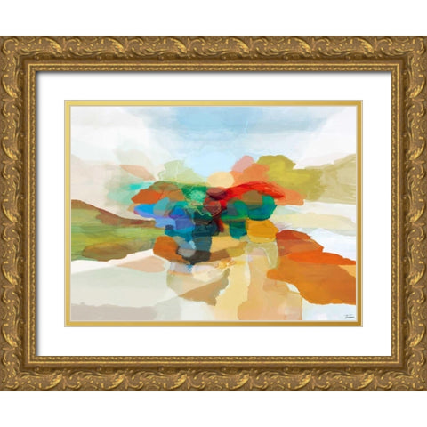 Fracture I Gold Ornate Wood Framed Art Print with Double Matting by Tienhaara, Michael