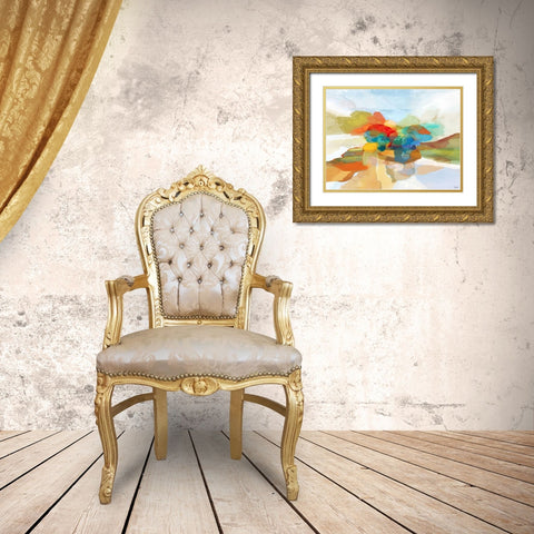 Fracture II Gold Ornate Wood Framed Art Print with Double Matting by Tienhaara, Michael