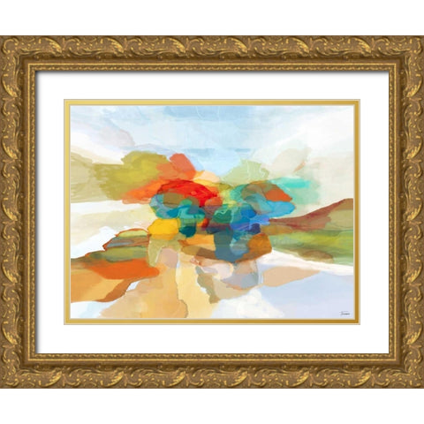 Fracture II Gold Ornate Wood Framed Art Print with Double Matting by Tienhaara, Michael