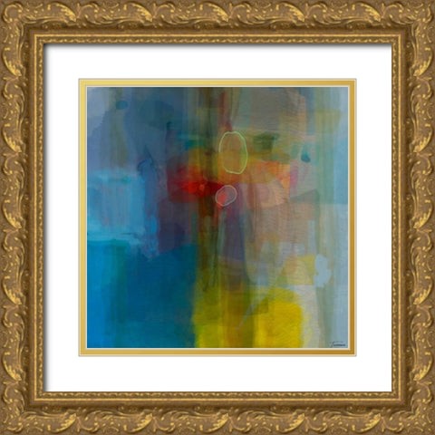 Galactic II Gold Ornate Wood Framed Art Print with Double Matting by Tienhaara, Michael