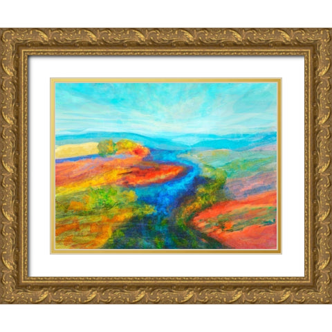 Mutations I Gold Ornate Wood Framed Art Print with Double Matting by Tienhaara, Michael