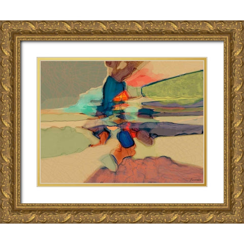 Progression III Gold Ornate Wood Framed Art Print with Double Matting by Tienhaara, Michael