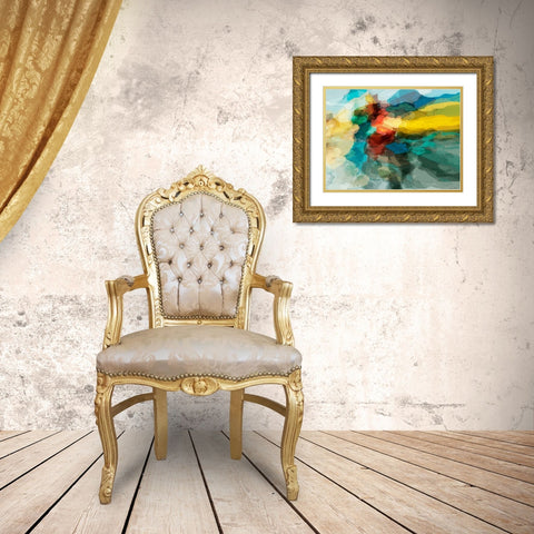 Shapes I Gold Ornate Wood Framed Art Print with Double Matting by Tienhaara, Michael