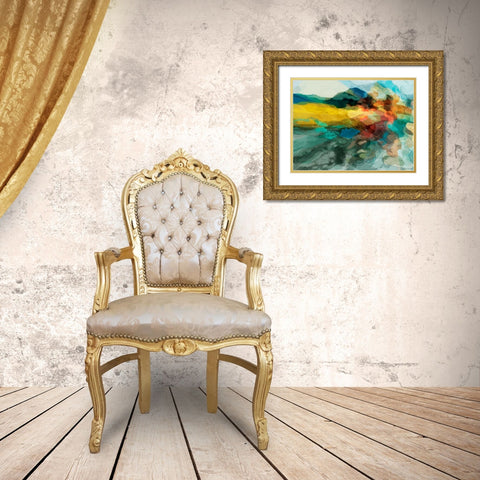 Shapes II Gold Ornate Wood Framed Art Print with Double Matting by Tienhaara, Michael