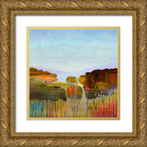 Harmony IV Gold Ornate Wood Framed Art Print with Double Matting by Tienhaara, Michael