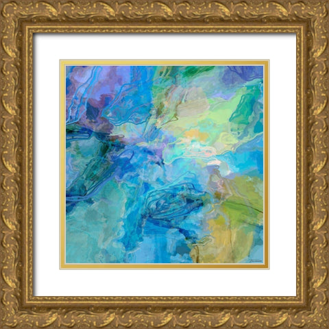 Random II Gold Ornate Wood Framed Art Print with Double Matting by Tienhaara, Michael