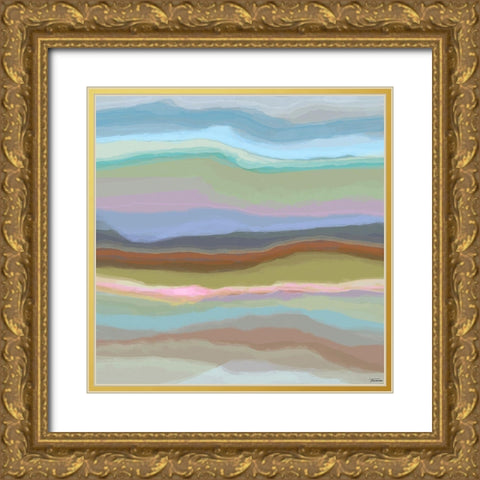 Contours II Gold Ornate Wood Framed Art Print with Double Matting by Tienhaara, Michael