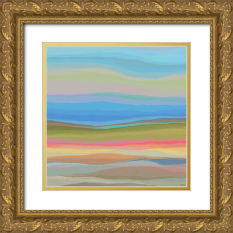 Contours IV Gold Ornate Wood Framed Art Print with Double Matting by Tienhaara, Michael