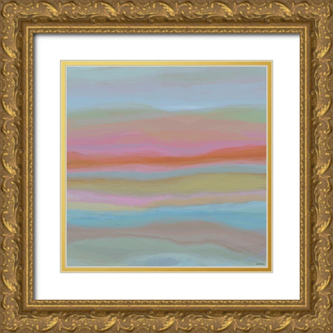 Contours V Gold Ornate Wood Framed Art Print with Double Matting by Tienhaara, Michael