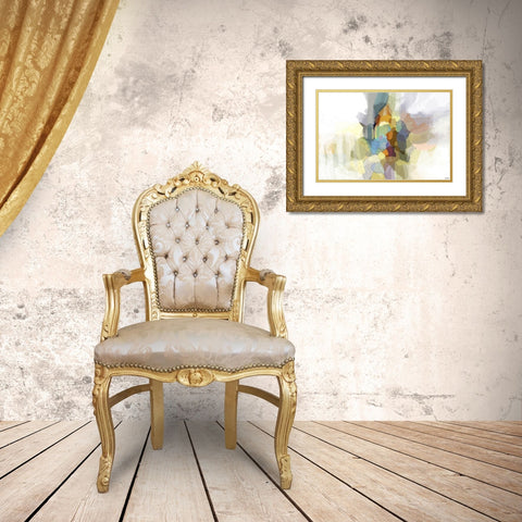 Evolve II Gold Ornate Wood Framed Art Print with Double Matting by Tienhaara, Michael