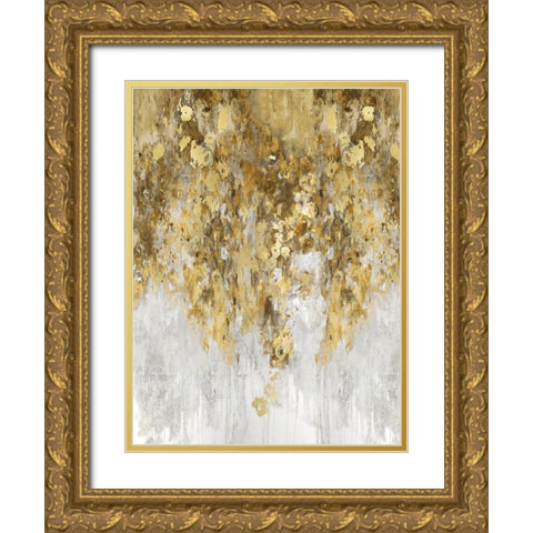 Cascade Amber and Gold Gold Ornate Wood Framed Art Print with Double Matting by Robbins, Nikki