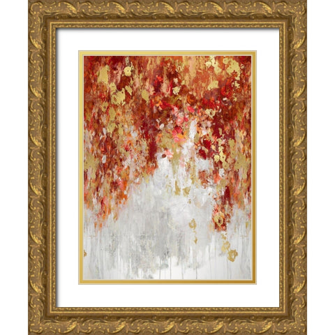 Cascading Fall I Gold Ornate Wood Framed Art Print with Double Matting by Robbins, Nikki