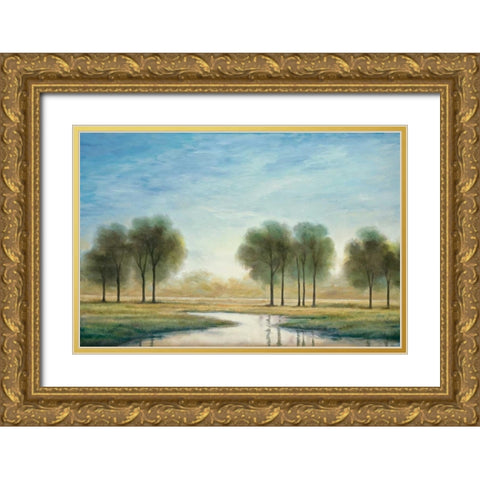 Morning Reflection I Gold Ornate Wood Framed Art Print with Double Matting by Thomas, Neil