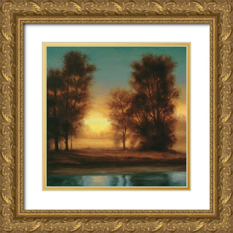 Twilight I Gold Ornate Wood Framed Art Print with Double Matting by Thomas, Neil