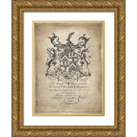 Heraldry II Gold Ornate Wood Framed Art Print with Double Matting by Jeffries, Oliver
