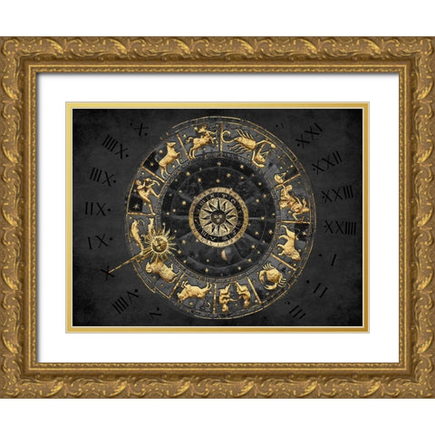 Zodiac Calendar II Gold Ornate Wood Framed Art Print with Double Matting by Jeffries, Oliver