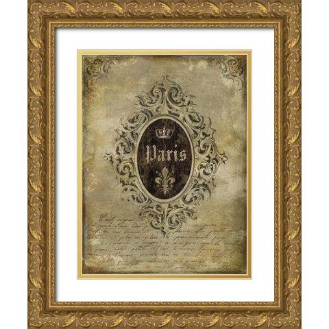 Paris Classique I Gold Ornate Wood Framed Art Print with Double Matting by Jeffries, Oliver